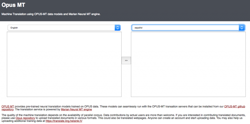 OPUS-MT translation demo
