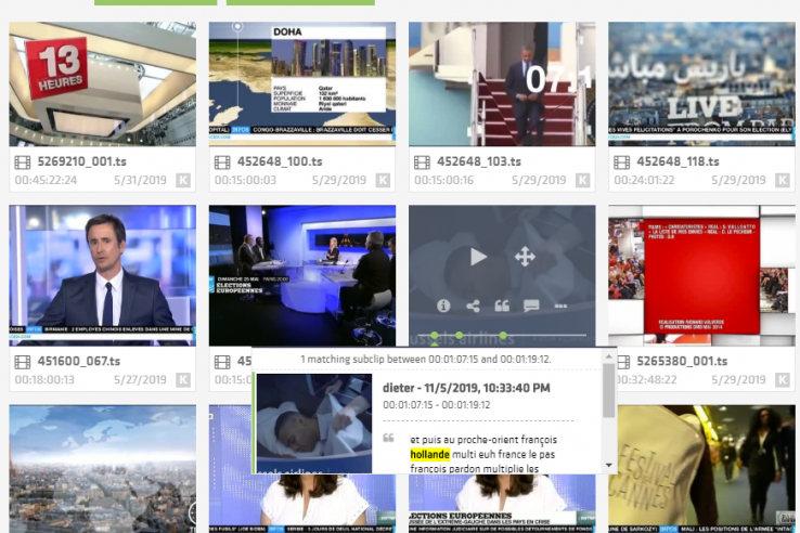 Image 4 The Flow platform library shows search results for the term "hollande".